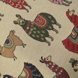 Coussin d'assise conique en tapisserie Lama | Coussins d'assise originaux en tapisserie animalière |