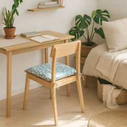 Coussin d'assise conique Tapisserie à motif de branches de saule et d'embruns | Coussins d'assise verts