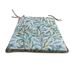 Tapered Seat Pad Willow Bough Tapestry Seaspray | Green  Seat Pads