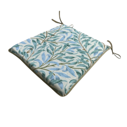 Tapered Seat Pad Willow Bough Tapestry Seaspray | Green  Seat Pads