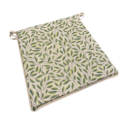 Tapered Seat Pad Green Leaves | Green Patterned Tapered Seat Pads |