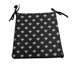 Coussins de siège coniques Silver Bee | Coussins de chaise coniques noirs et argentés