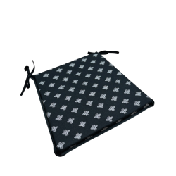 Coussins de siège coniques Silver Bee | Coussins de chaise coniques noirs et argentés