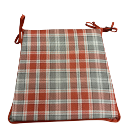 Highland Check Autumn Tapered Seat Pads | Checked Tapered Chair Pads