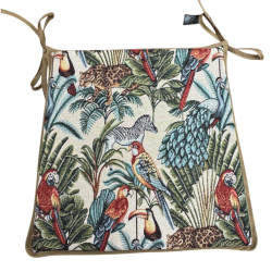 Natural Rainforest Tapestry Tapered Seat Pads| Tapered Jungle Seat Pads