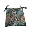 Coussins de siège coniques motif tapisserie forêt tropicale noire | Coussins de siège coniques jungle