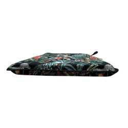 Coussins de siège coniques motif tapisserie forêt tropicale noire | Coussins de siège coniques jungle