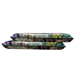 Coussins d'assise coniques Velvet Rhapsody | Coussins de chaise coniques en velours à motifs floraux