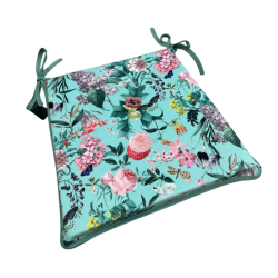 Velvet-Tranquillity-Sitzkissen mit konischer Form | Florale Samt-Stuhlkissen |