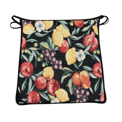 Schwarze Früchte Wandteppich Kegelförmige Sitzpolster| Frucht-Design Kegelförmiges Sitzpolster