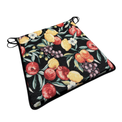 Coussins de siège coniques à motif de fruits noirs | Coussin de siège conique à motif de fruits