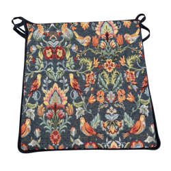 Coussins d'assise coniques en tapisserie William Denim | Coussins d'assise coniques en tapisserie