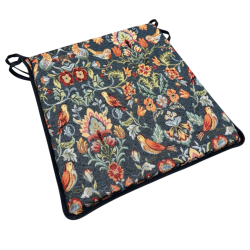 Coussins d'assise coniques en tapisserie William Denim | Coussins d'assise coniques en tapisserie
