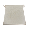 Plain Linen Tapered Seat Pads| Beige Tapered Seat Pads With Ties |