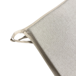 Plain Linen Tapered Seat Pads| Beige Tapered Seat Pads With Ties |