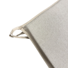 Plain Linen Tapered Seat Pads| Beige Tapered Seat Pads With Ties |