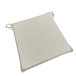 Plain Linen Tapered Seat Pads| Beige Tapered Seat Pads With Ties |