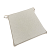 Plain Linen Tapered Seat Pads| Beige Tapered Seat Pads With Ties |