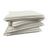 White Stripe Tapered Seat Pads| Striped Tapered Seat Pads With Ties |
