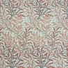 Tissu à motifs de branches de saule | Tissu à motifs pour loisirs créatifs | Tissu à feuilles rouges
