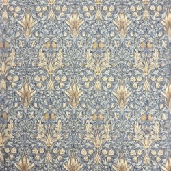 Tessuto Denim Snakeshead | Tessuto William Morris | Tessuto Stampato Blu