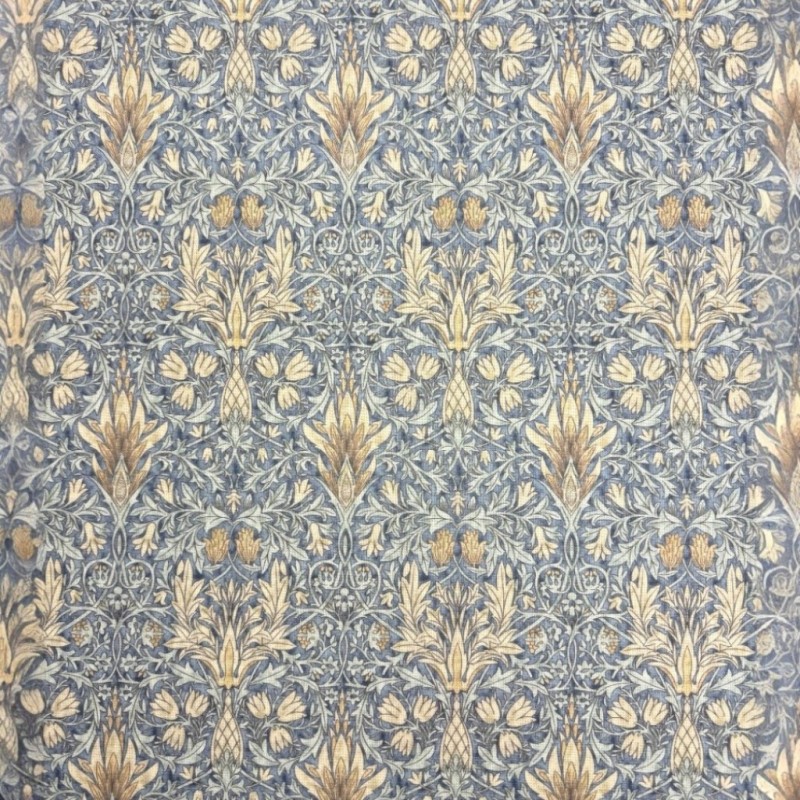 Snakeshead Denim Fabric | William Morris Fabric | Blue Printed Fabric