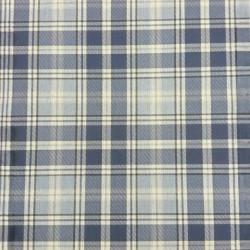 Tessuto in Denim a Quadri Highland | Tessuto a Quadri Tartan Blu | Quadri Blu