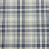Highland Check Denim Stoff | Blaues Tartan-Karomuster Stoff | Blaue Karos