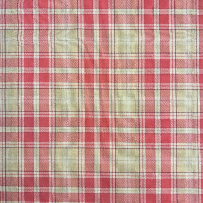 Highland Check Red Fabric | Red Tartan Checked Fabric | Red Check Fabric
