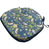 Coussin de siège à fuseaux bleu marine Strawberry Thief | Coussins de chaise à fuseaux à motifs floraux |