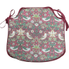 Strawberry Thief Crimson Spindle Seat Pad | Floral Spindle Chair Pads