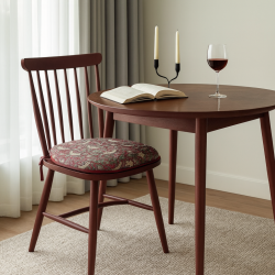 Snakeshead Crimson Spindle Seat Pad | Patterned Spindle Chair Pads |
