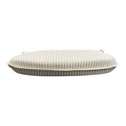 White Stripe Spindle Seat Pads| Neutral Seat Pads | Striped Seat Pads