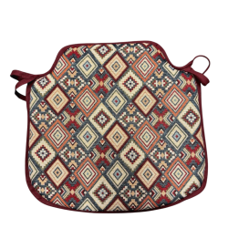 Aztec Tapestry Spindle Seat Pads | Bohemian Tapestry Spindle Chair Pads