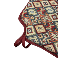 Coussins de siège à fuseaux en tapisserie aztèque | Coussins de chaise à fuseaux en tapisserie bohème