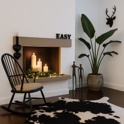 Grey Stripe Spindle Seat Pads| Geometric Seat Pads | Striped Seat Pads