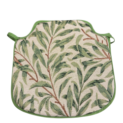 Spindle Seat Pad Willow Bough Sage Tapestry | Green Patterned Chair Pad