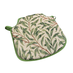 Spindle Seat Pad Willow Bough Sage Tapestry | Green Patterned Chair Pad