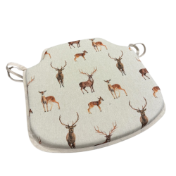 Coussins de siège à fuseaux motif cerf et biche | Coussins de siège à fuseaux antidérapants à imprimé animal