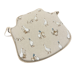 Coussins de chaise à fuseaux Shabby Duck | Coussins de chaise à fuseaux extra épais à motifs