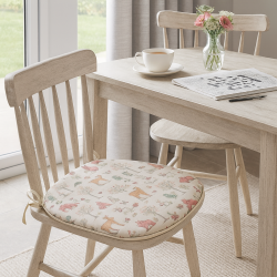 Woodlands Spindle Seat Pads| Woodland Animal Print Spindle Chair Pads