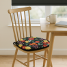 Coussin de chaise à fuseaux à motif de fruits noirs | Coussin de chaise à fuseaux à motif de fruits