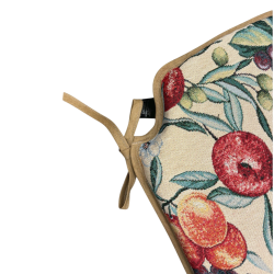 Natürliche Früchte Gobelin Spindelsitzkissen | Frucht-Design Stuhlkissen |