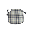 Spindle Seat Pads Highland Check Denim | Checked Spindle Chair Pads
