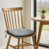 Snakeshead Denim Spindle Stoelkussen | Blauw Patroon Spindel Stoelkussens
