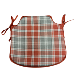 Spindle Seat Pads Highland Check Autumn | Checked Spindle Chair Pads