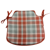 Spindle Seat Pads Highland Check Autumn | Checked Spindle Chair Pads
