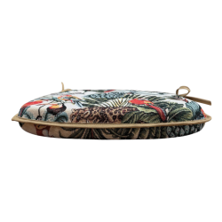 Coussin de chaise en forme de fuseau, motif tapisserie forêt tropicale naturelle |