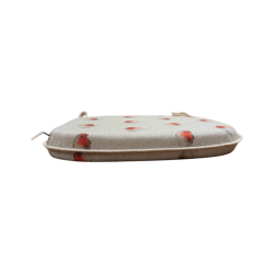 Red Robin Spindle Shaped Seat Pads | Robin Print Spindle Chair Pads |