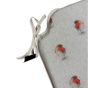 Red Robin Spindle Shaped Seat Pads | Robin Print Spindle Chair Pads |